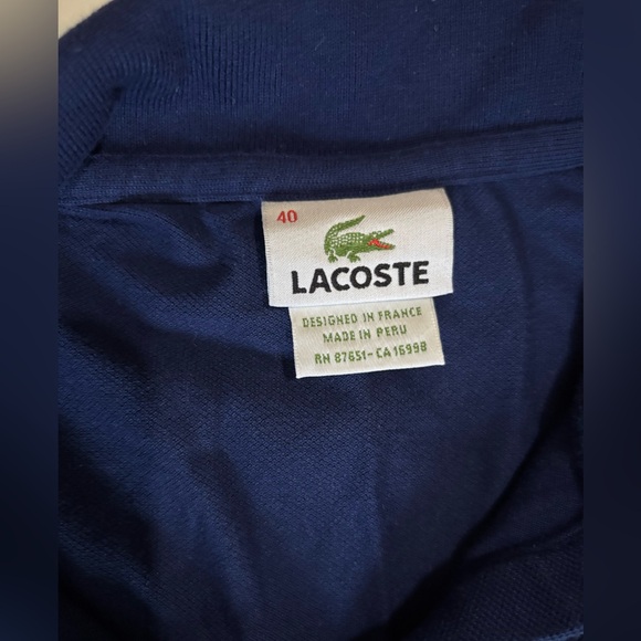 Lacoste Women's Blue Button Down Polo - Picture 3 of 4